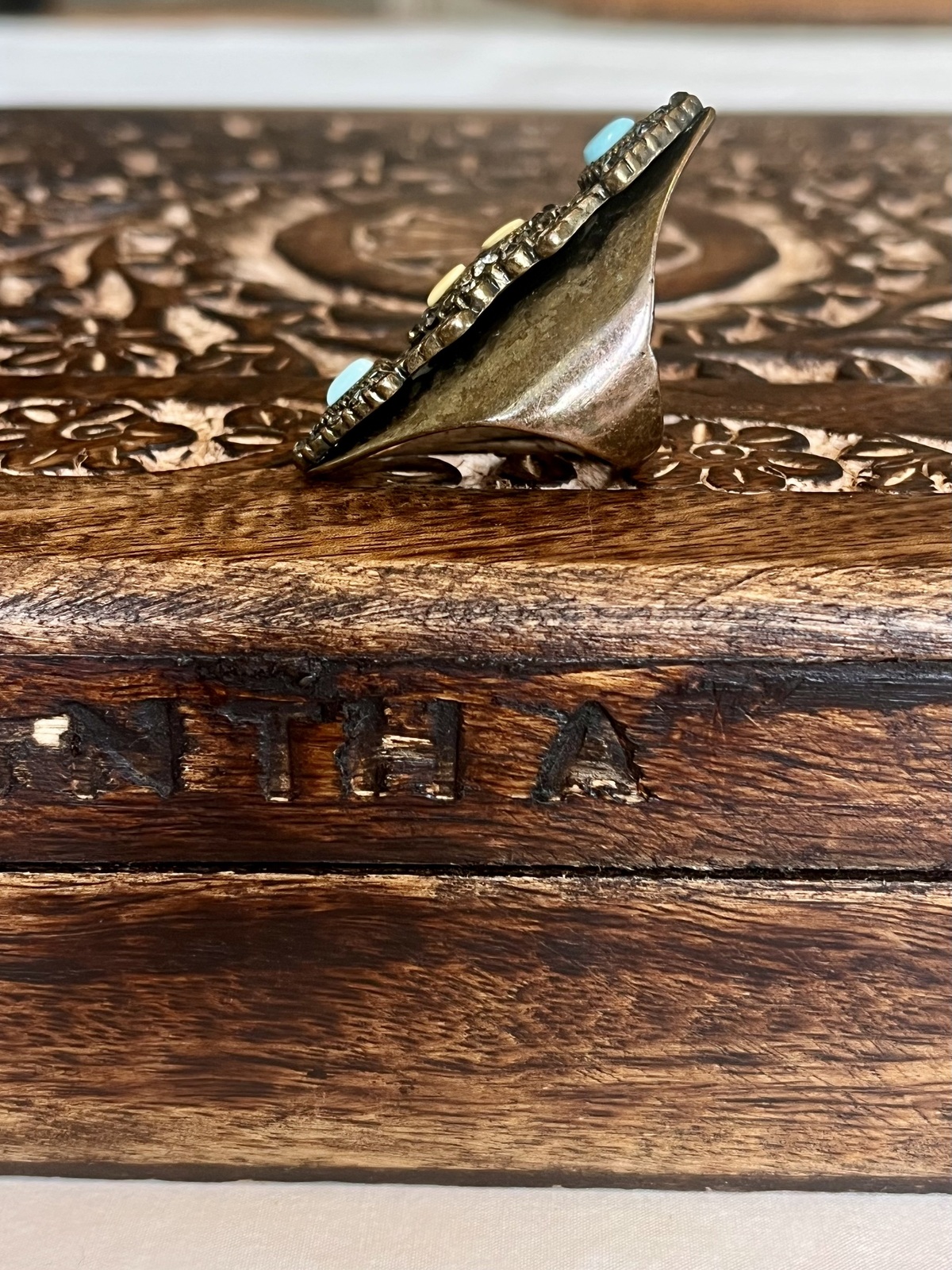 PARIS IN SUMMER BRASS RING - SIZE M/L - 7