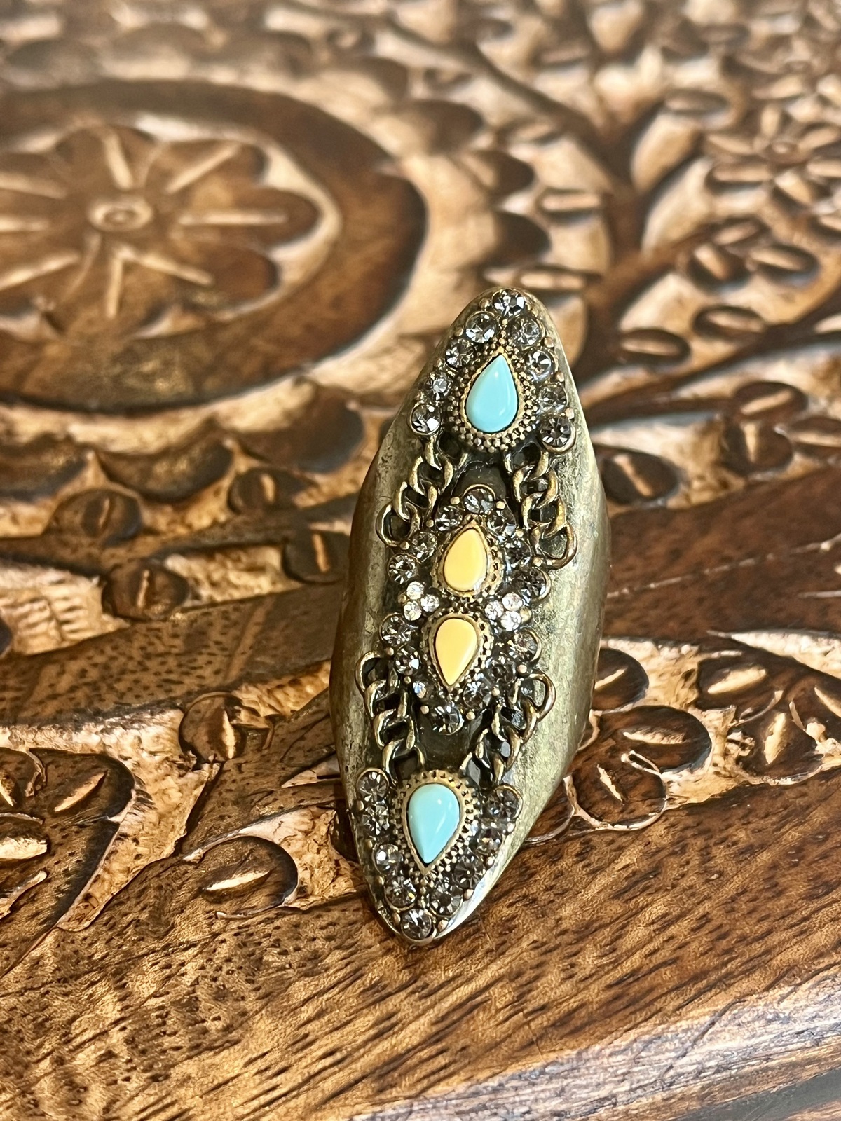 PARIS IN SUMMER BRASS RING - SIZE M/L - 7