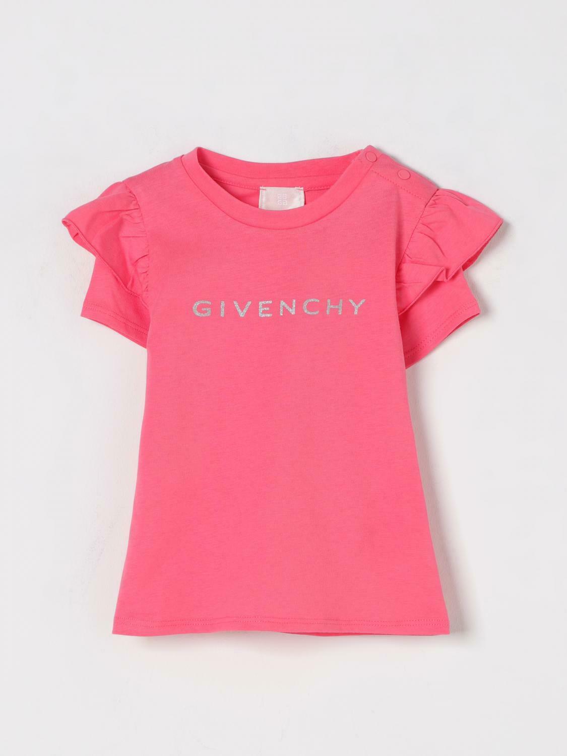 Ruffle Sleeve Baby Tee - Fuchsia / 3 EU