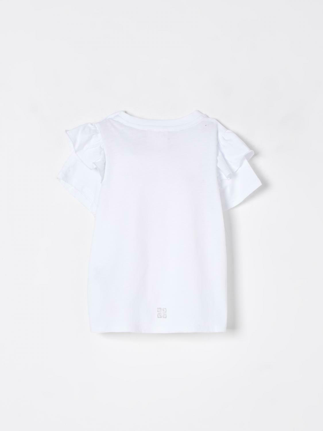 Baby RuffleSleeve Logo Tee - White / 3 EU