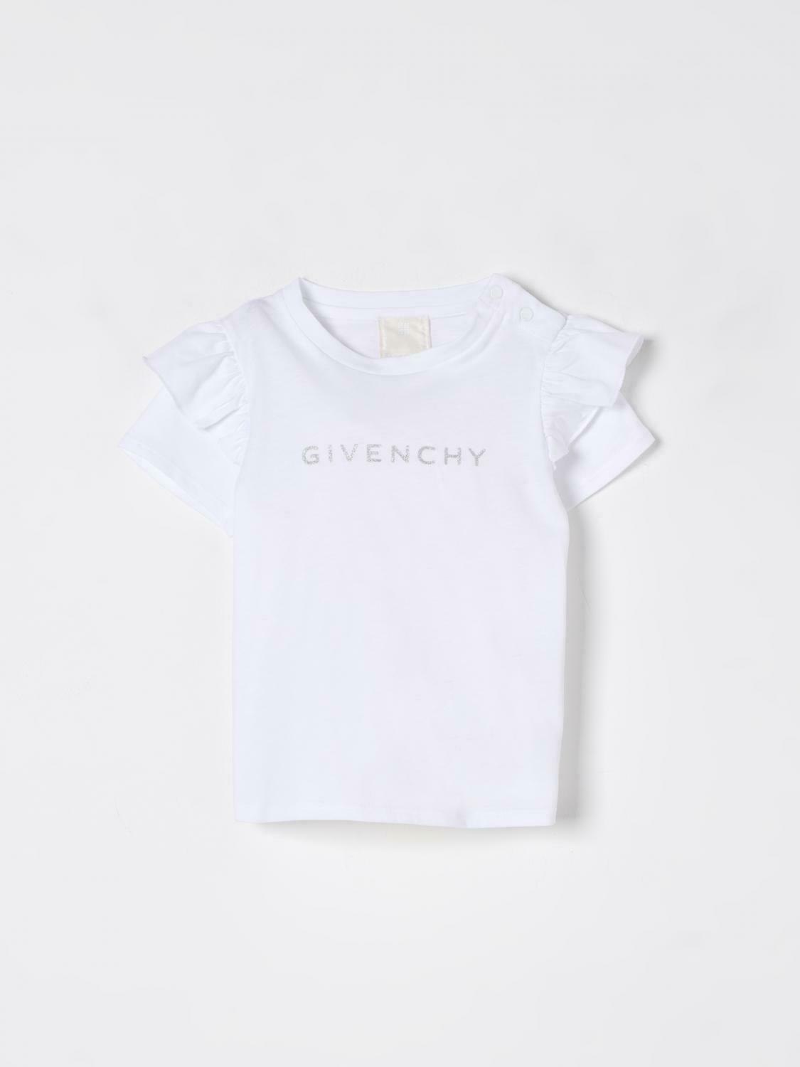 Baby RuffleSleeve Logo Tee - White / 3 EU