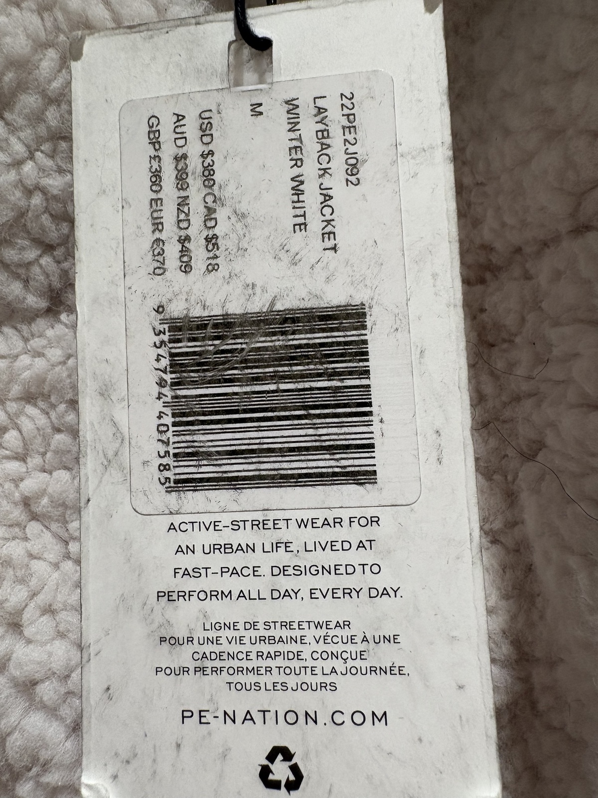 Borg Lined Layback Jacket 