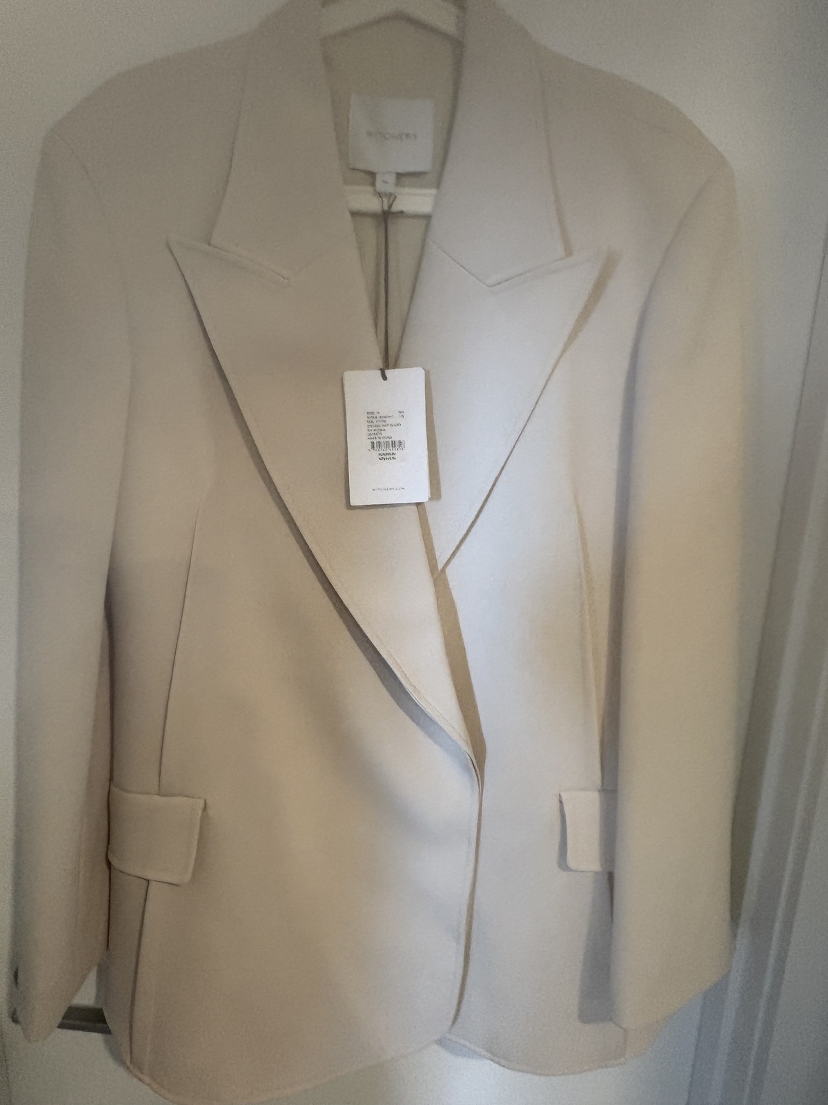 blazer - 14, exposed dart, stone colour