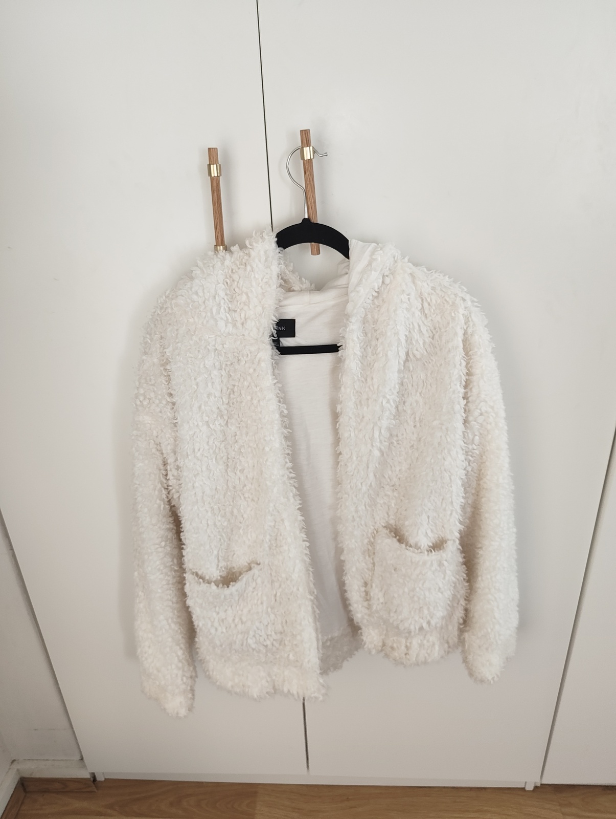 White teddy hooded jacket