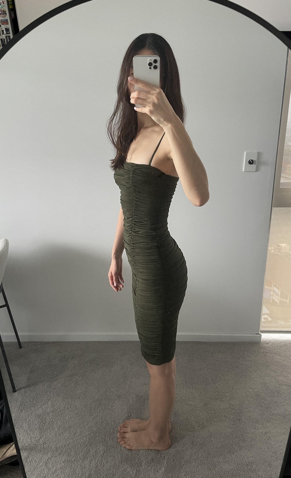 khaki mini dress brand new 