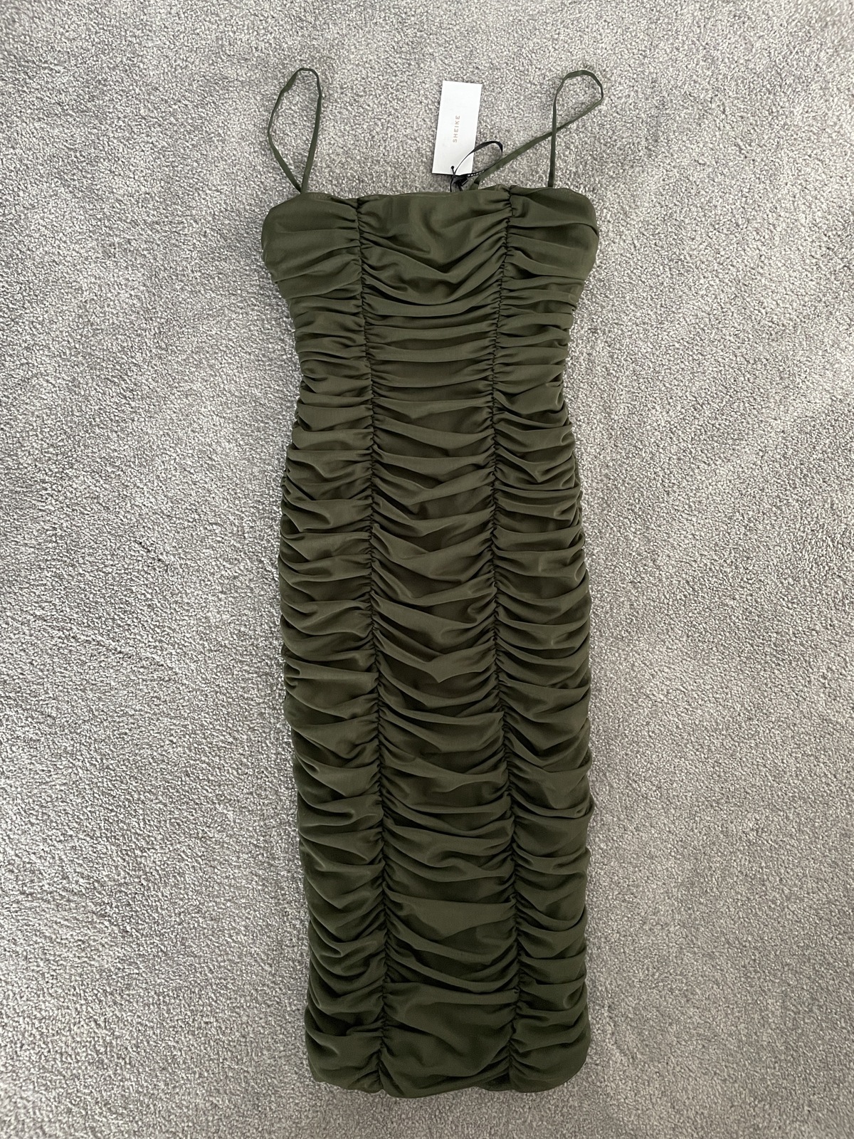 khaki mini dress brand new 