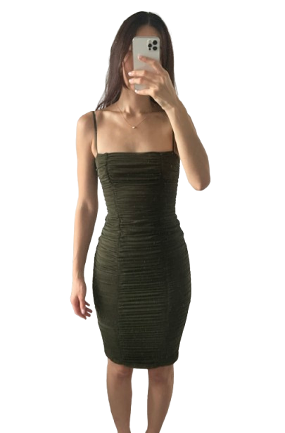 khaki mini dress brand new 