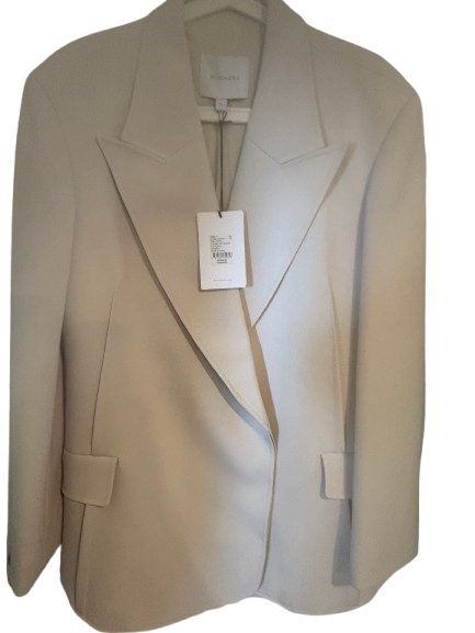 blazer - 14, exposed dart, stone colour