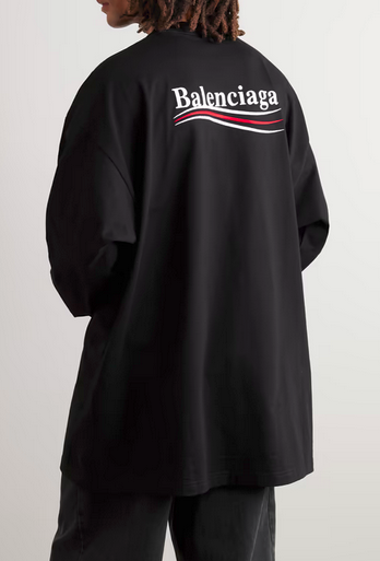 Men's Political Campaign Long-Sleeve Top - Black