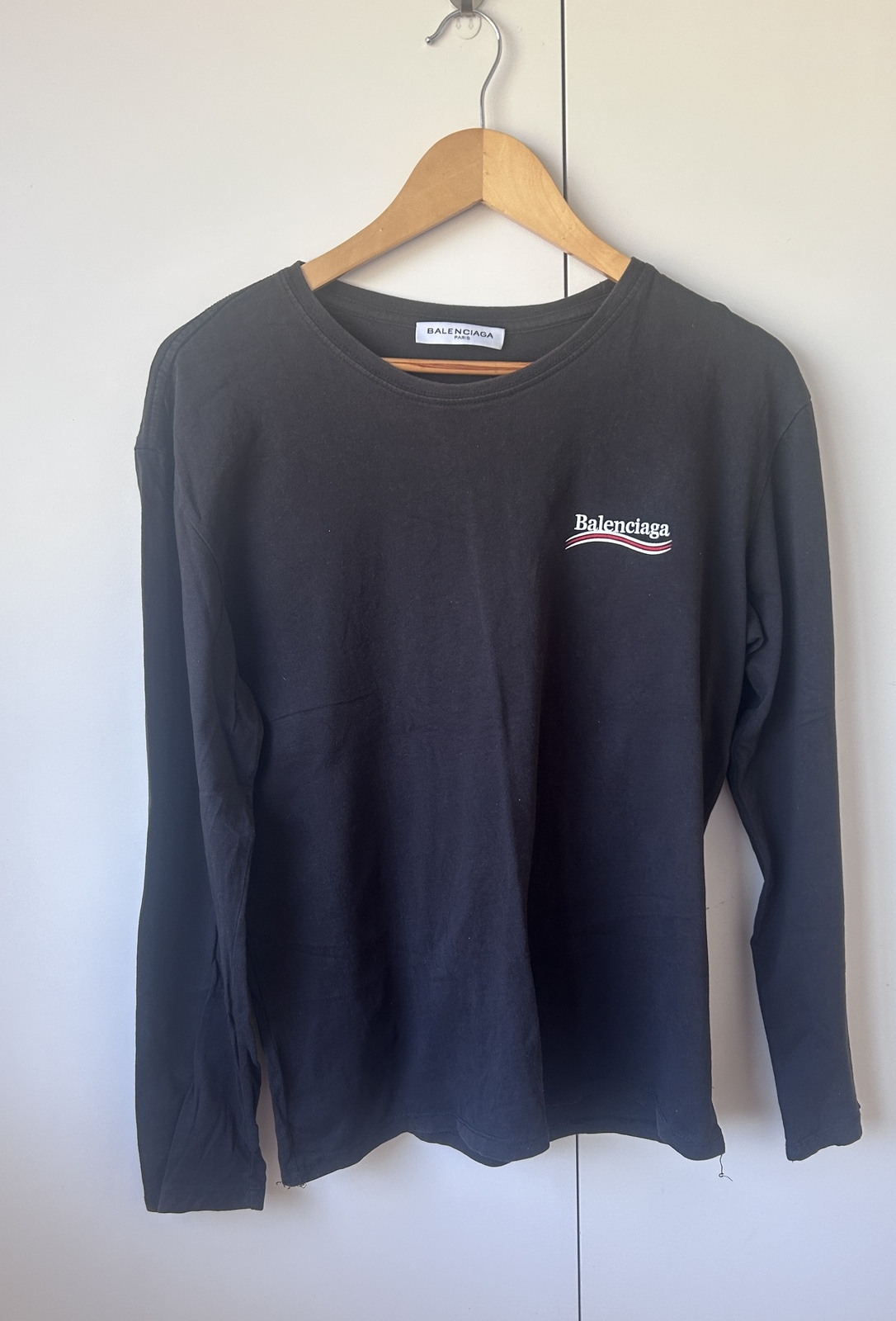 Men's Political Campaign Long-Sleeve Top - Black