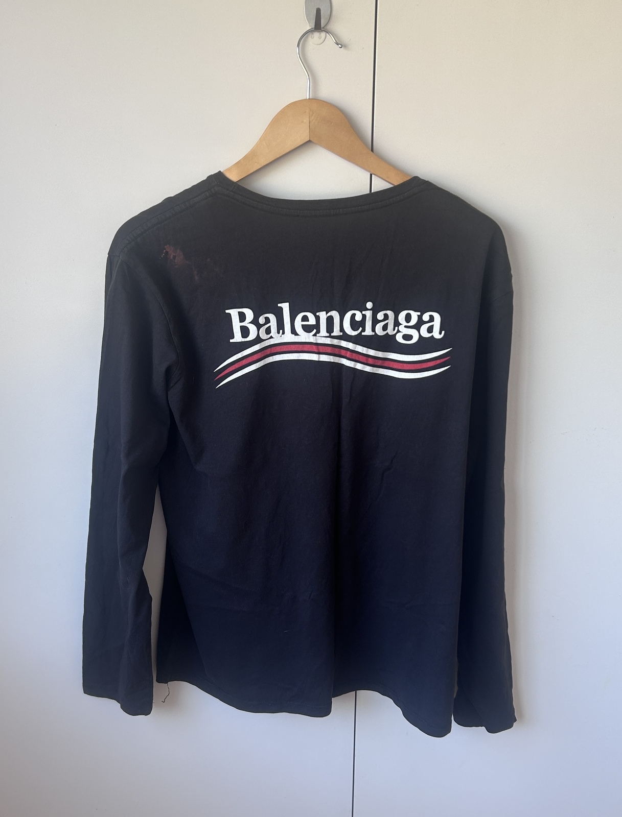 Men's Political Campaign Long-Sleeve Top - Black