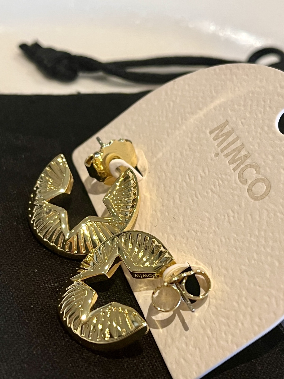 ESTOILE HOOP EARRINGS 14K GOLD PLATED - RRP $79.95