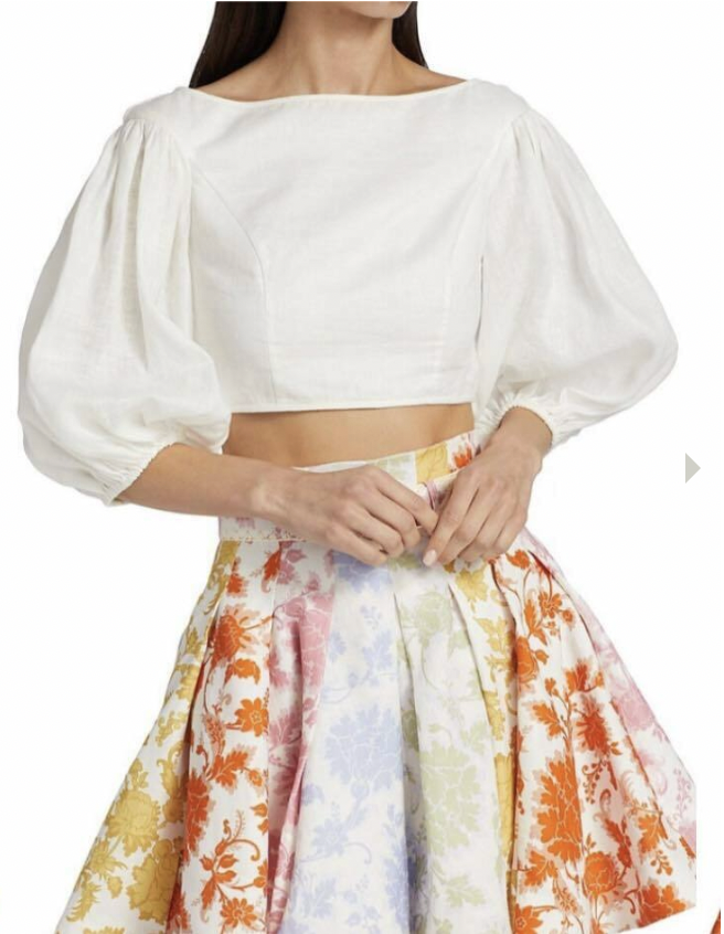 Empire Linen Crop Bodice