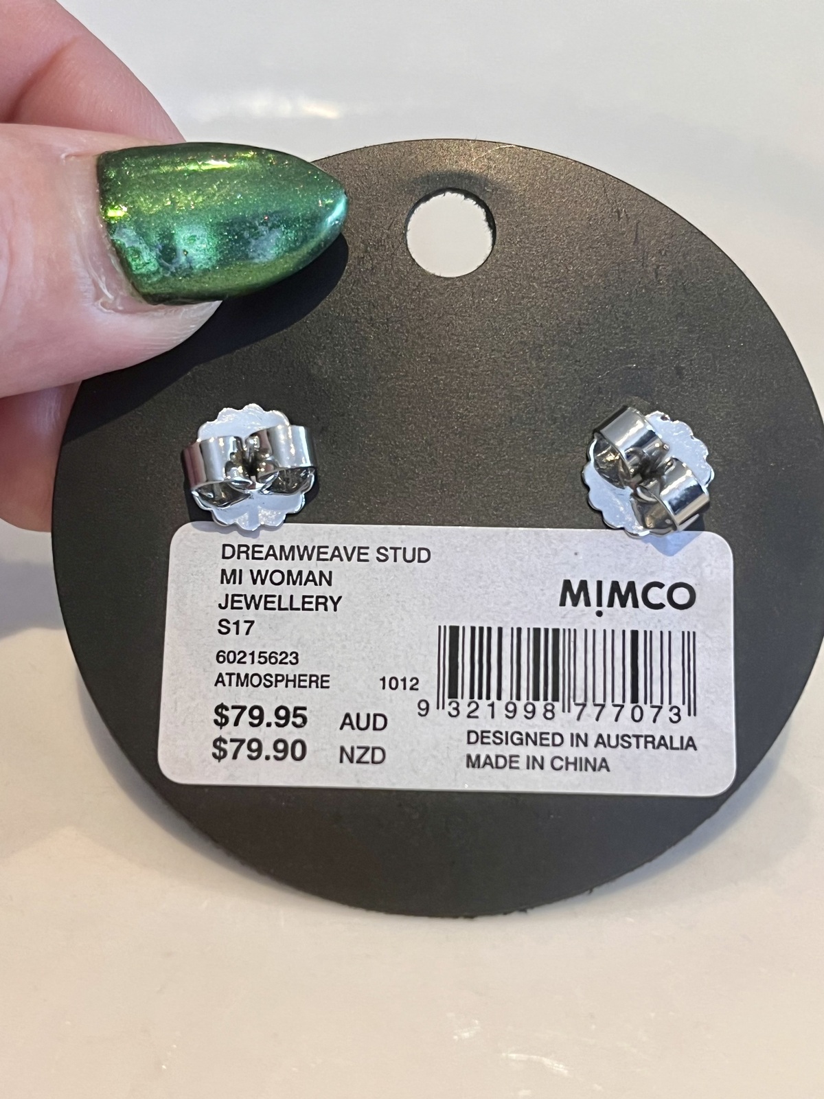 SILVER STUD EARRINGS WITH PINK & CLEAR CRYSTALS & PEARLS