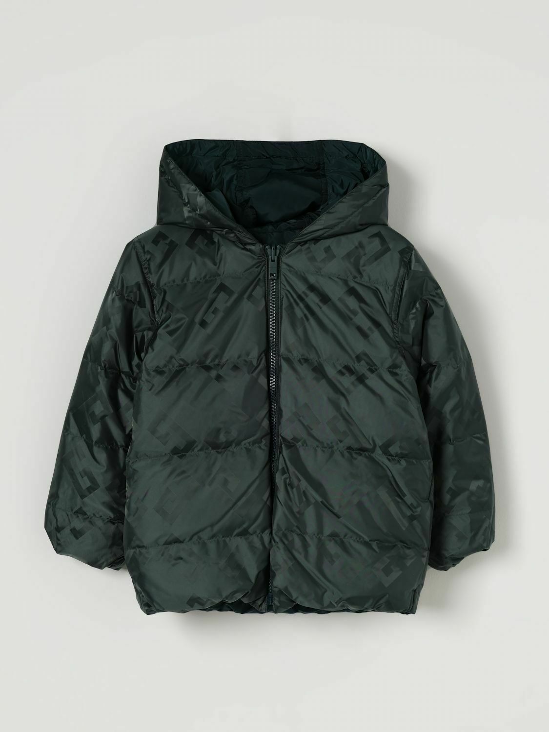 Puffer Hooded Jacket - Green / 12 EU