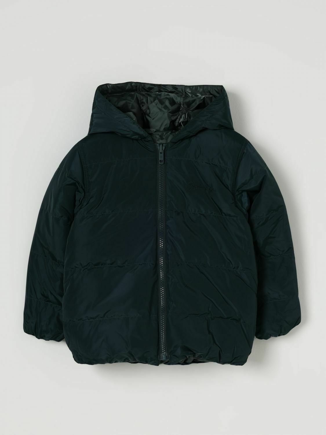 Puffer Hooded Jacket - Green / 12 EU