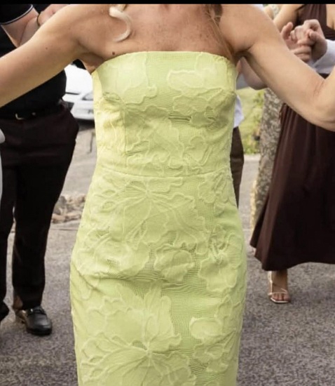 Lime Green Amalia Midi Dress Size 6