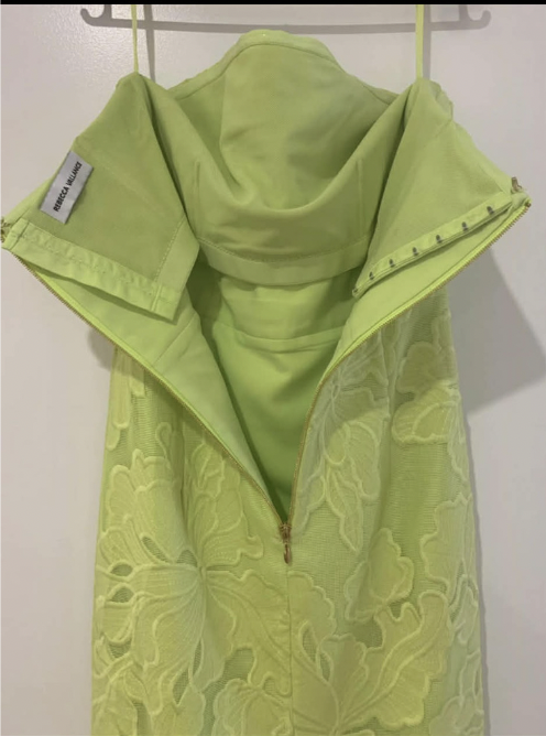 Lime Green Amalia Midi Dress Size 6