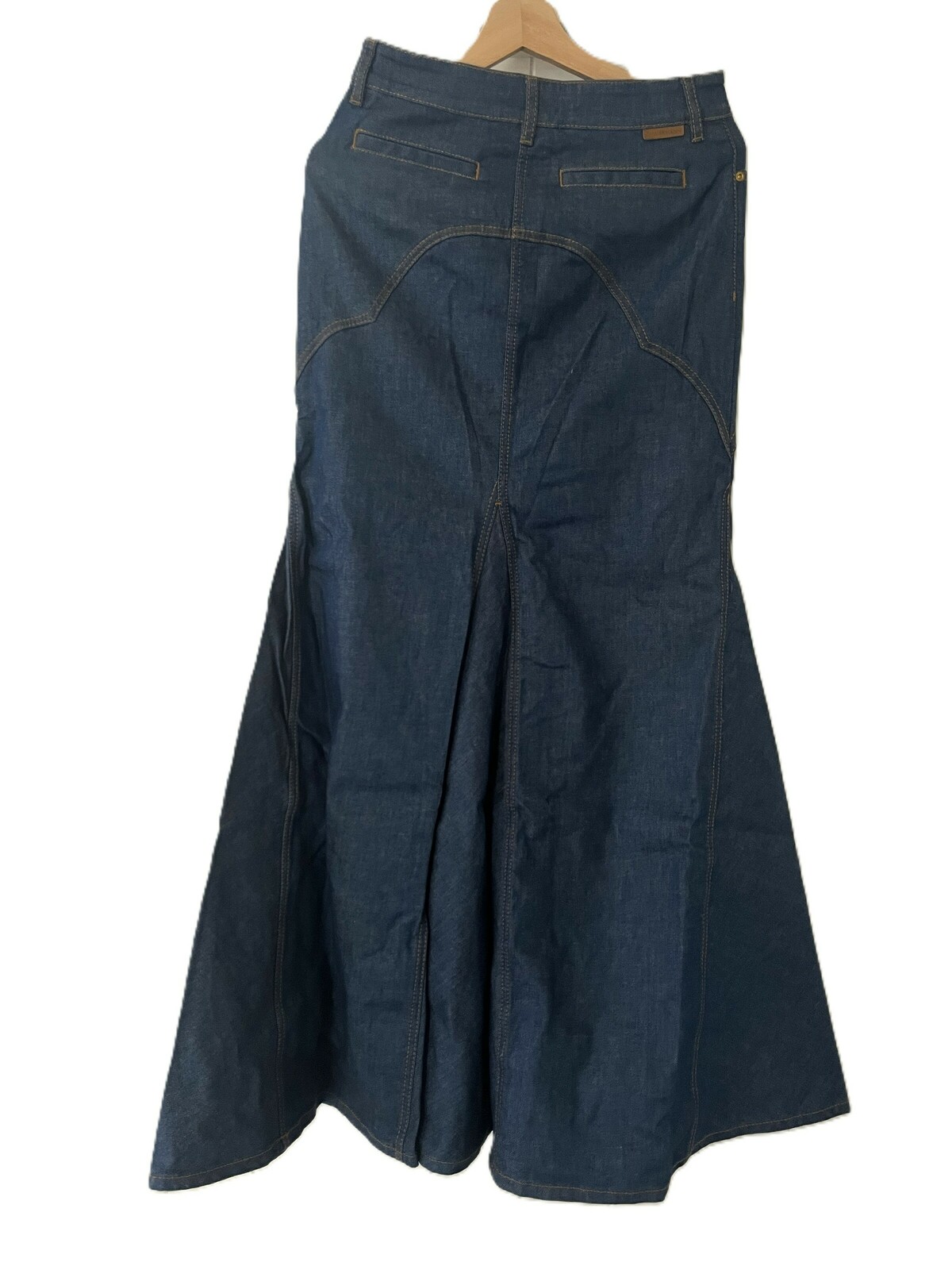 Denim maxi skirt