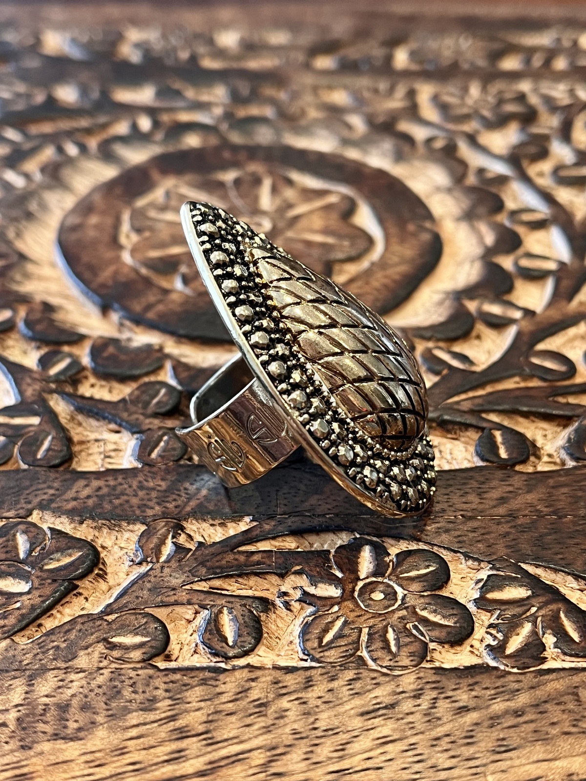 ARMOUR BOHEMIAN BARDOT RING IN ANTIQUE GOLD
