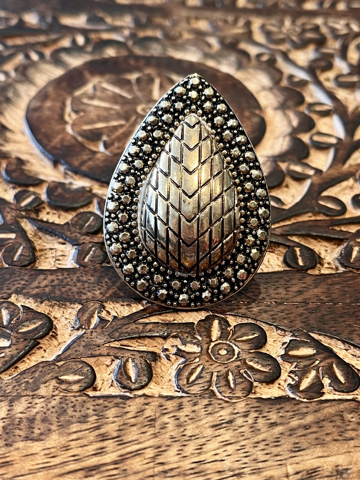 ARMOUR BOHEMIAN BARDOT RING IN ANTIQUE GOLD