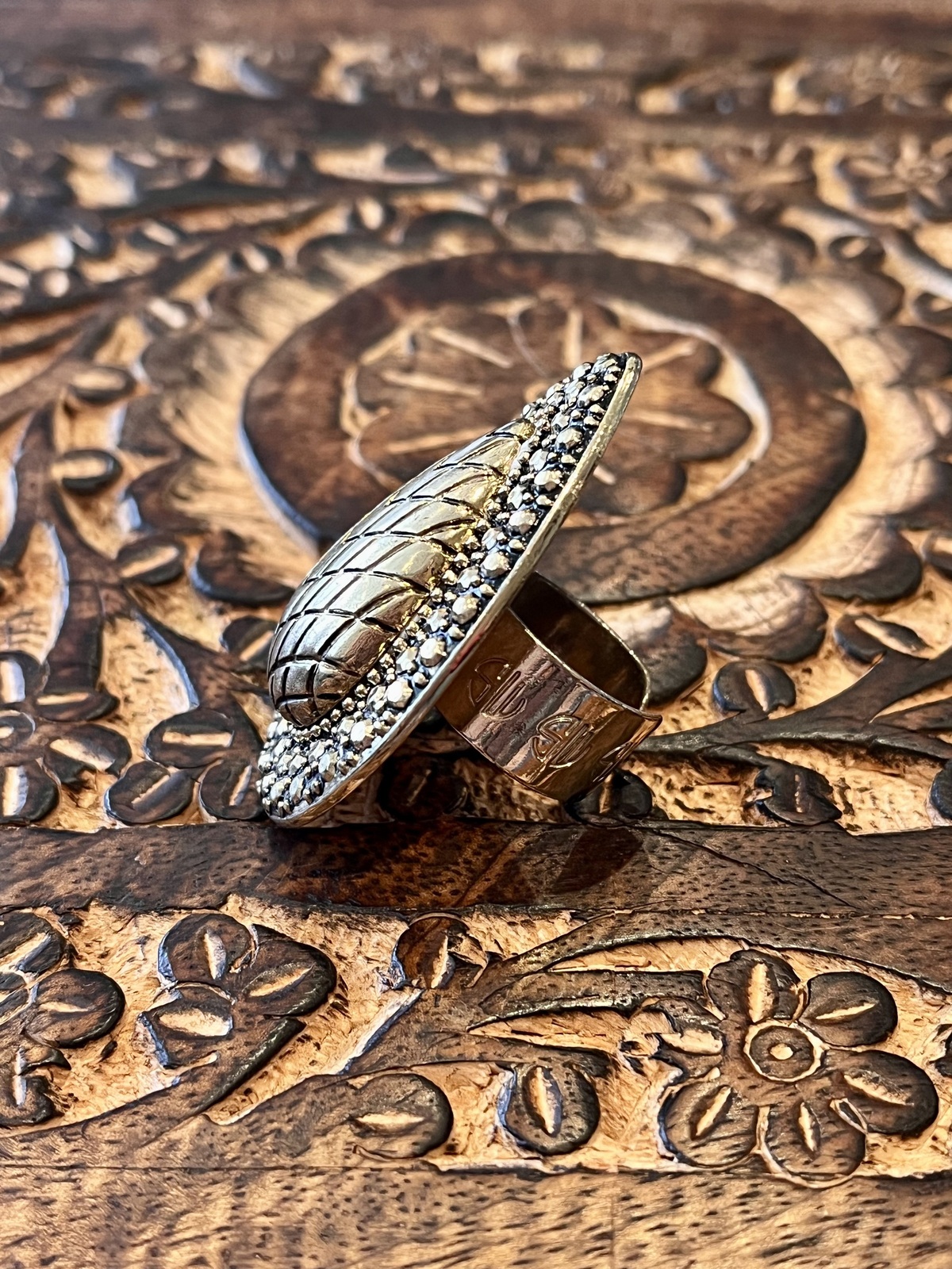 ARMOUR BOHEMIAN BARDOT RING IN ANTIQUE GOLD