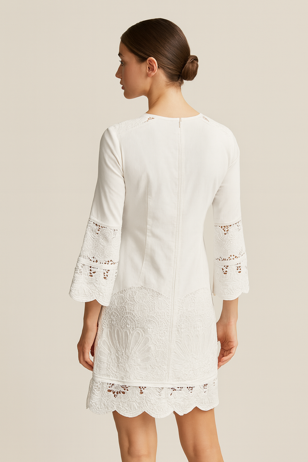 Women's White Broderie Dress