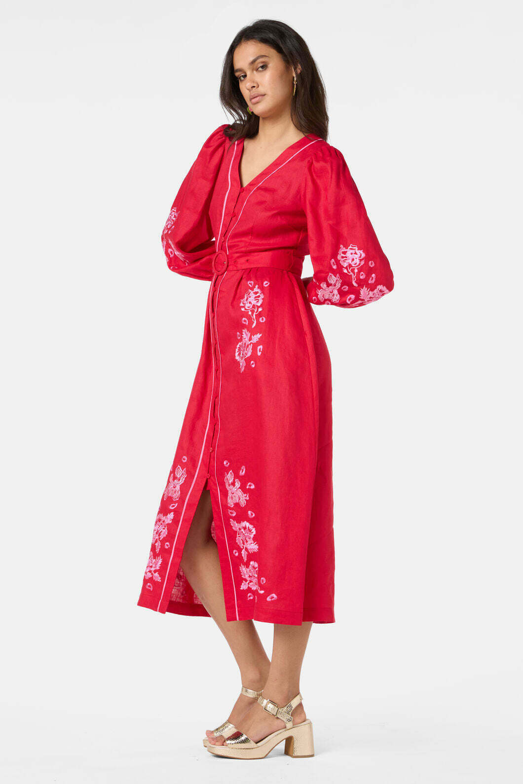 Ainslee Linen Anglaise Dress