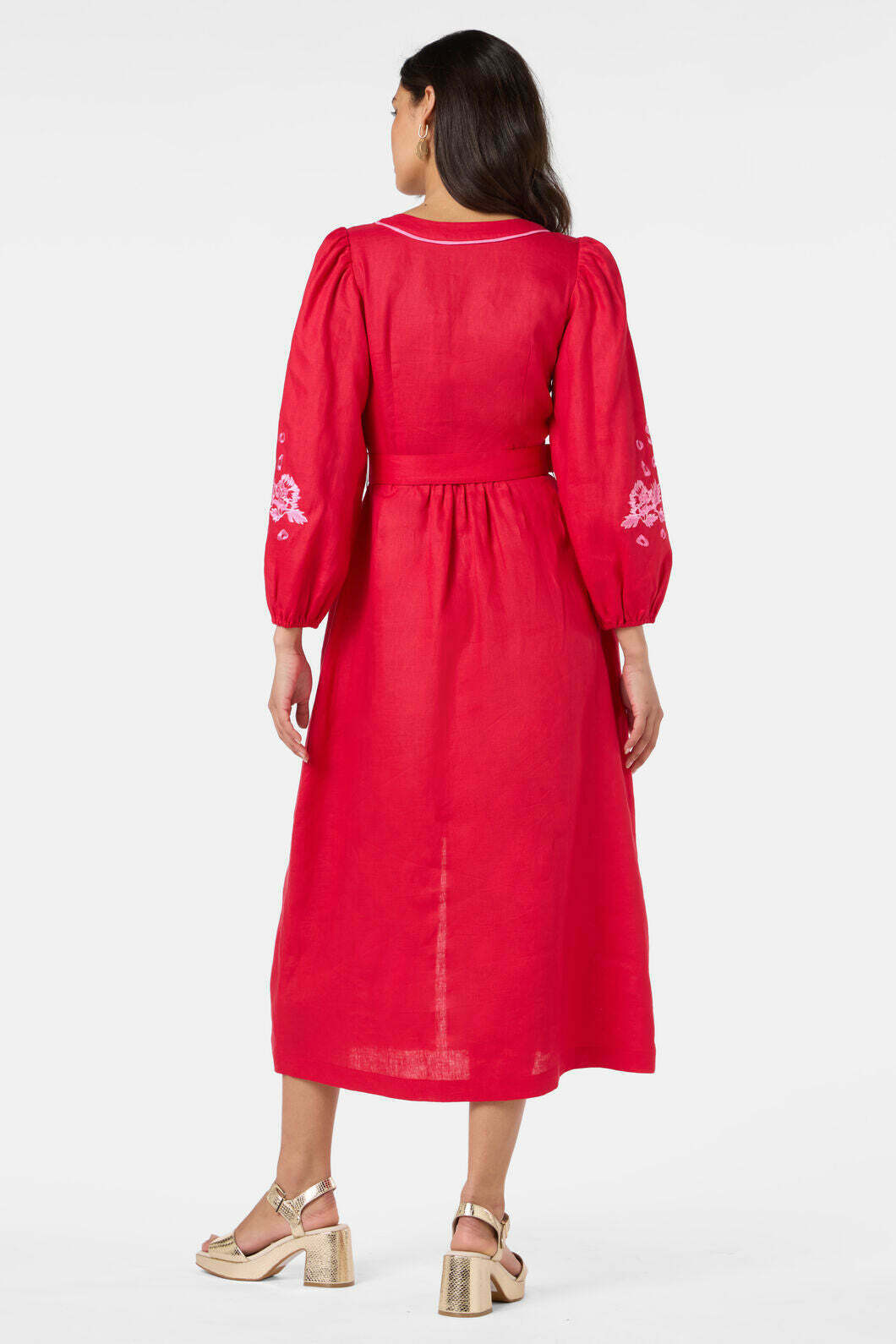 Ainslee Linen Anglaise Dress