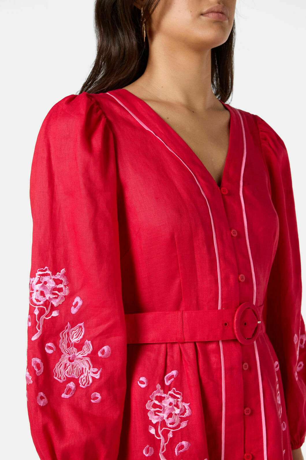 Ainslee Linen Anglaise Dress