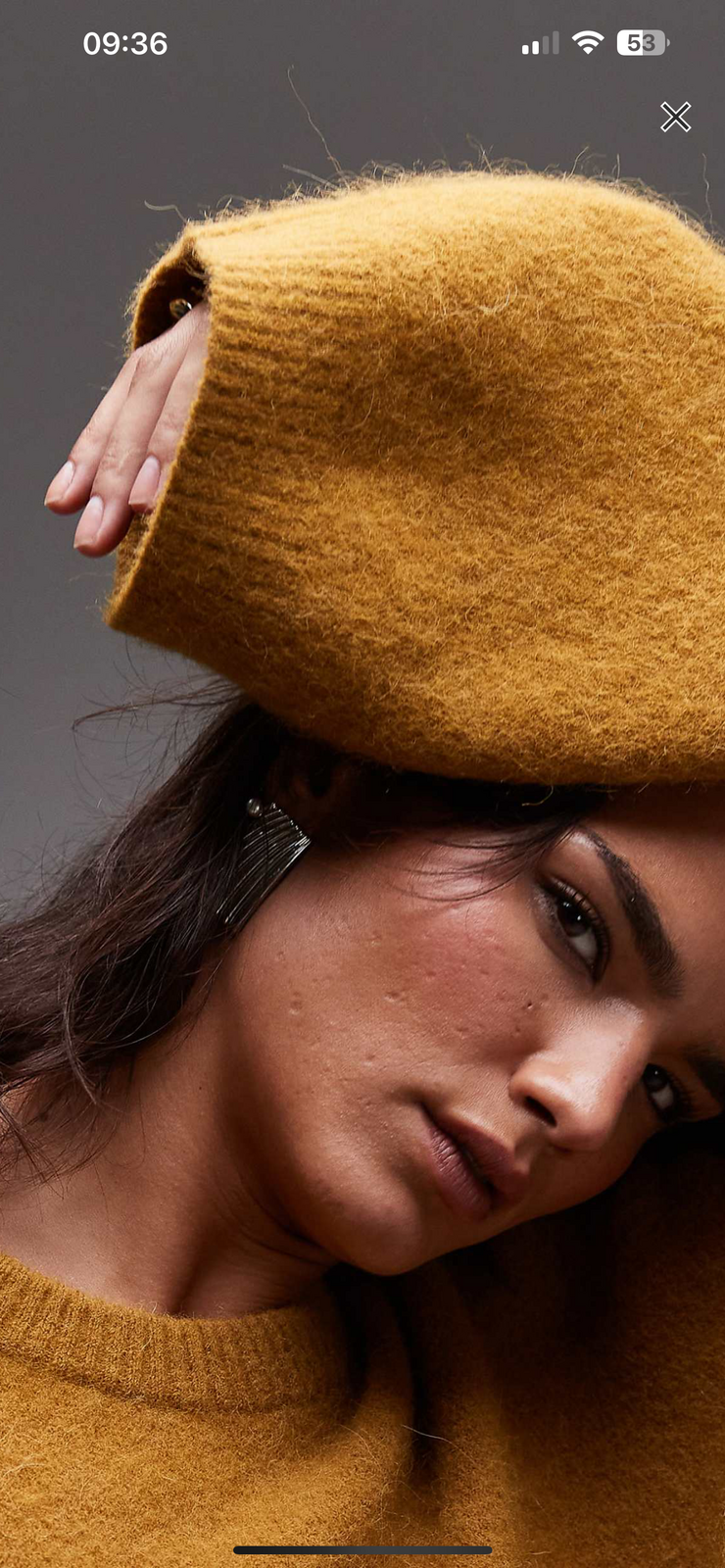 super soft alpaca wool blend relaxed sweater in ocra brown