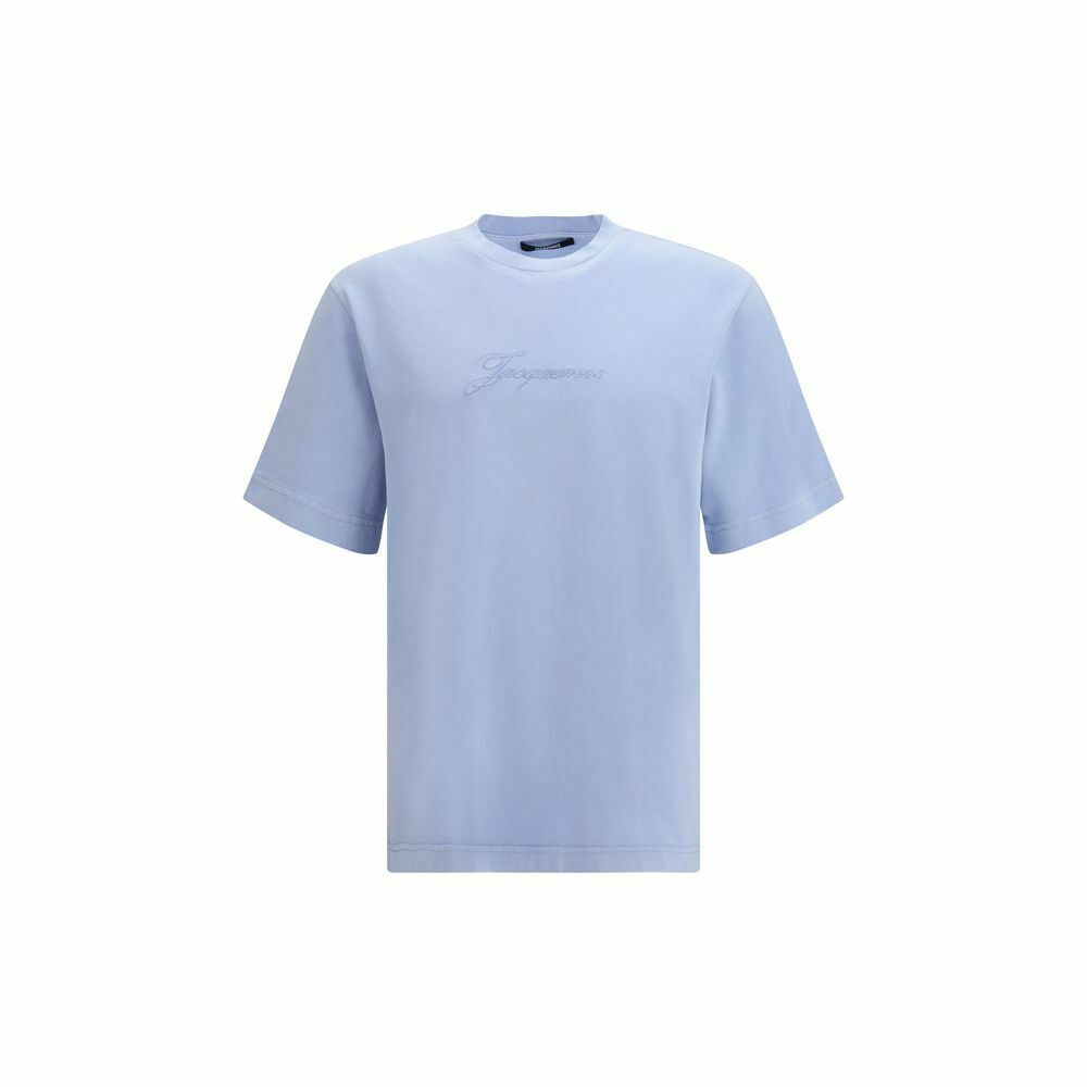 Cotton Crew Neck T-Shirt - Blue / M