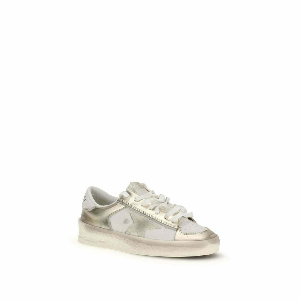 Calf Leather Low Top Sneakers - Gold / EU40/US10