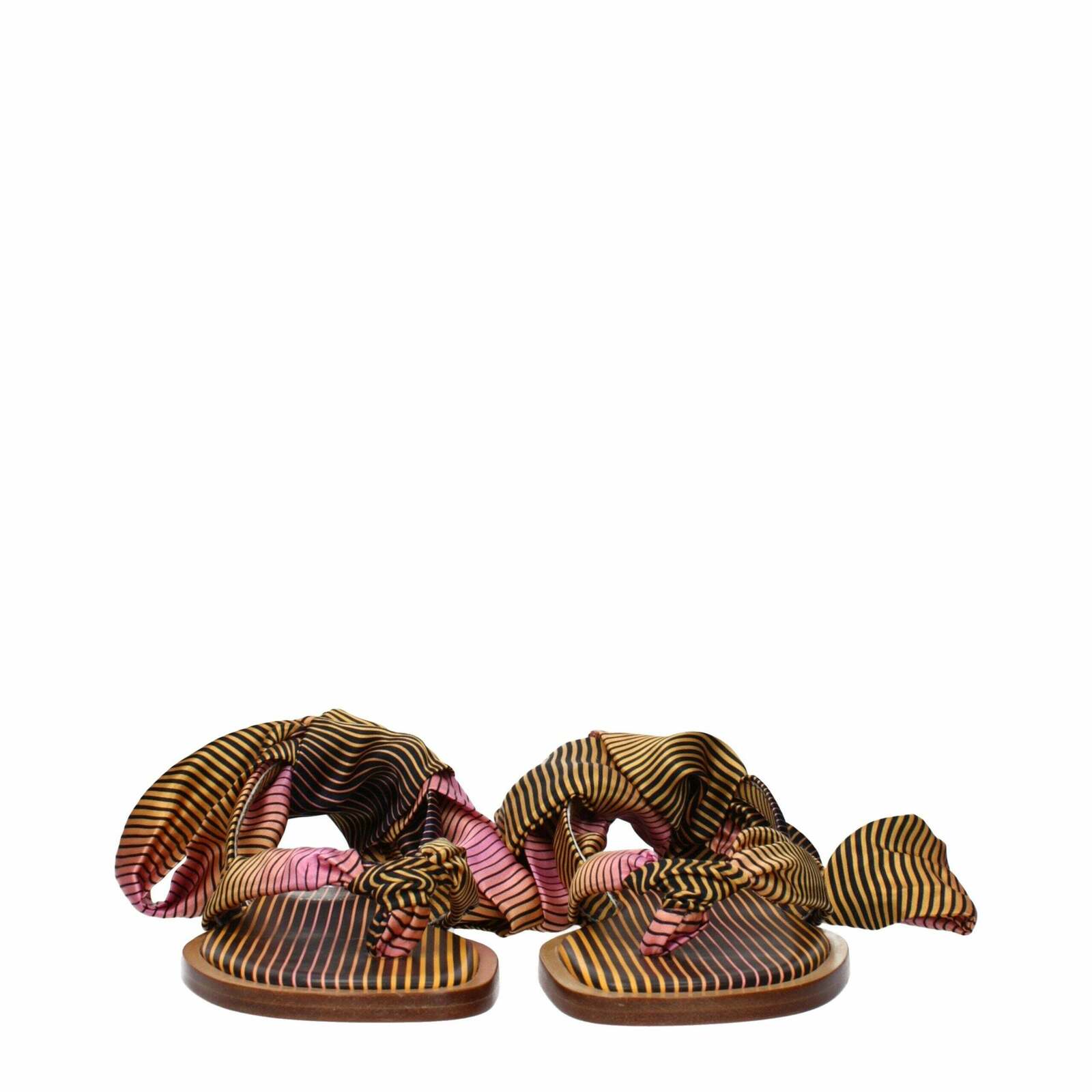 Fabric Flip-Flop Sandals - Multicolor / EU37.5/US7.5
