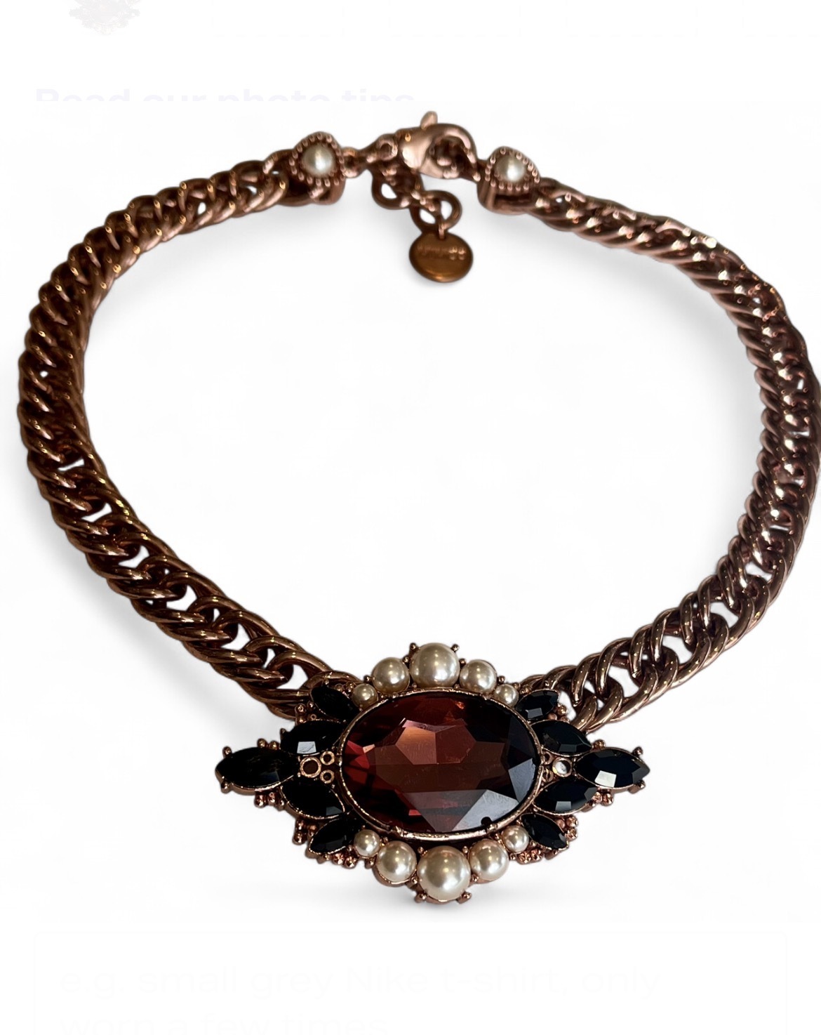 ROSE GOLD REGENCY STATEMENT NECKLACE