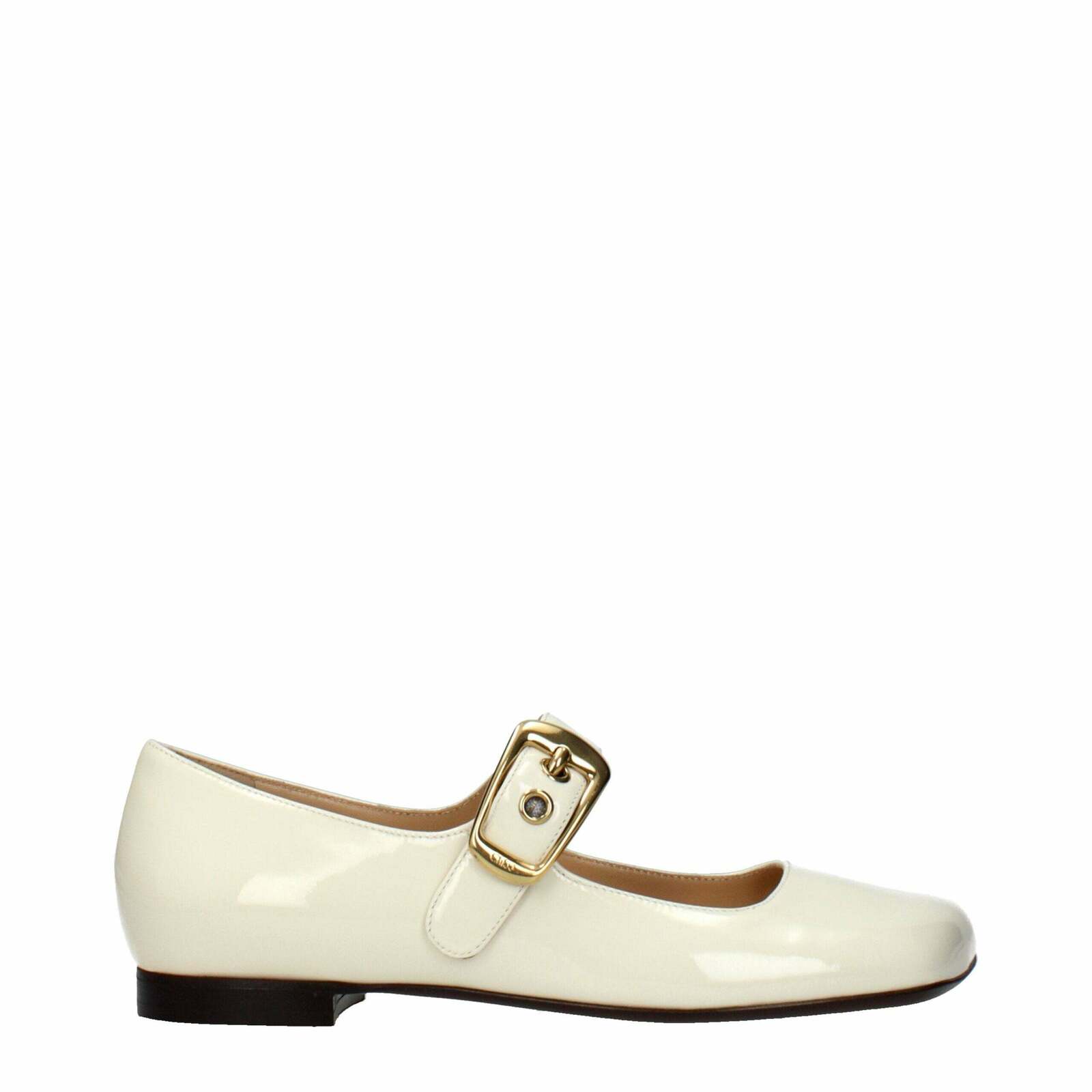 Leather Ballet Flats - Beige / EU38.5/US8.5