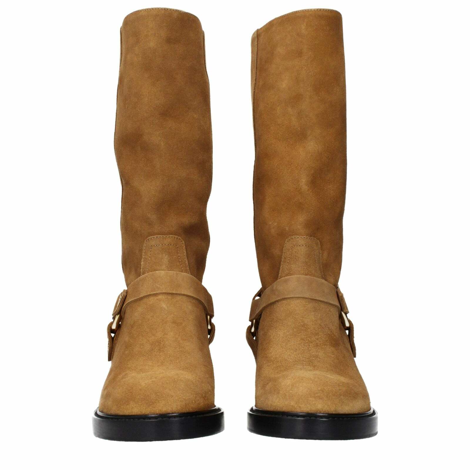 Leather Ankle Boots with Side Zip Closure - Brown / EU36.5/US6.5