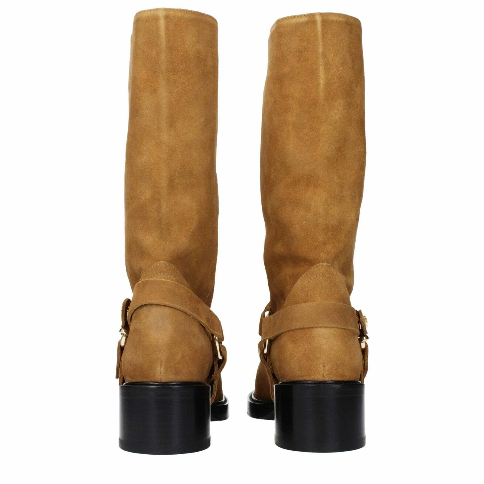 Leather Ankle Boots with Side Zip Closure - Brown / EU36.5/US6.5