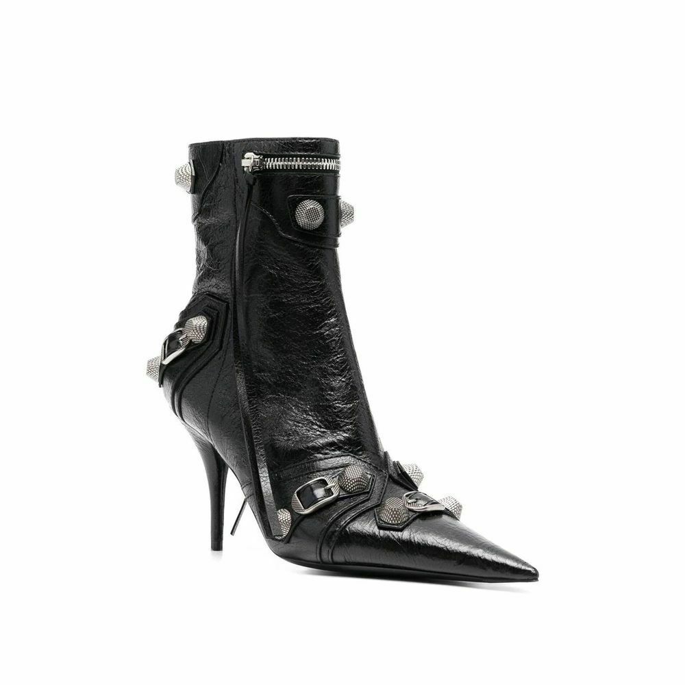 Lamb Leather Ankle Boots - Black / EU36/US6