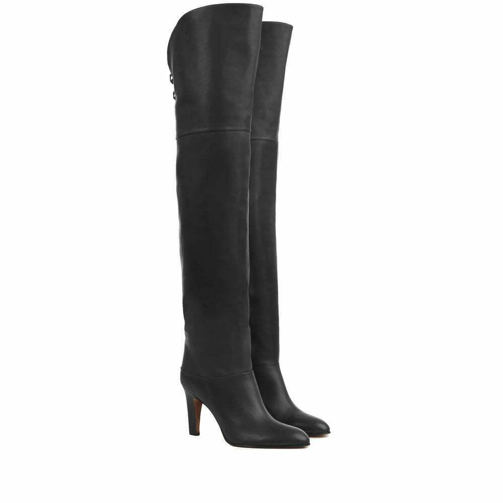 Calfskin Over The Knee Boots - Black / EU36.5/US6.5