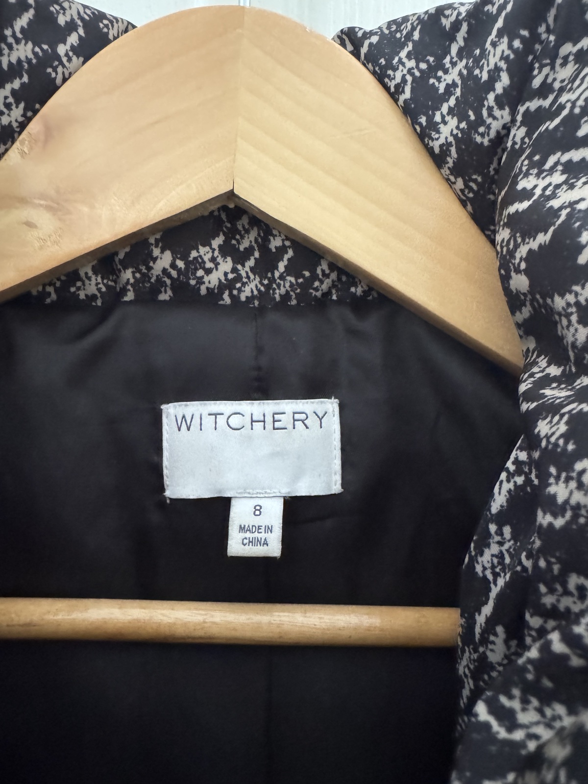 black and white puffer jacket