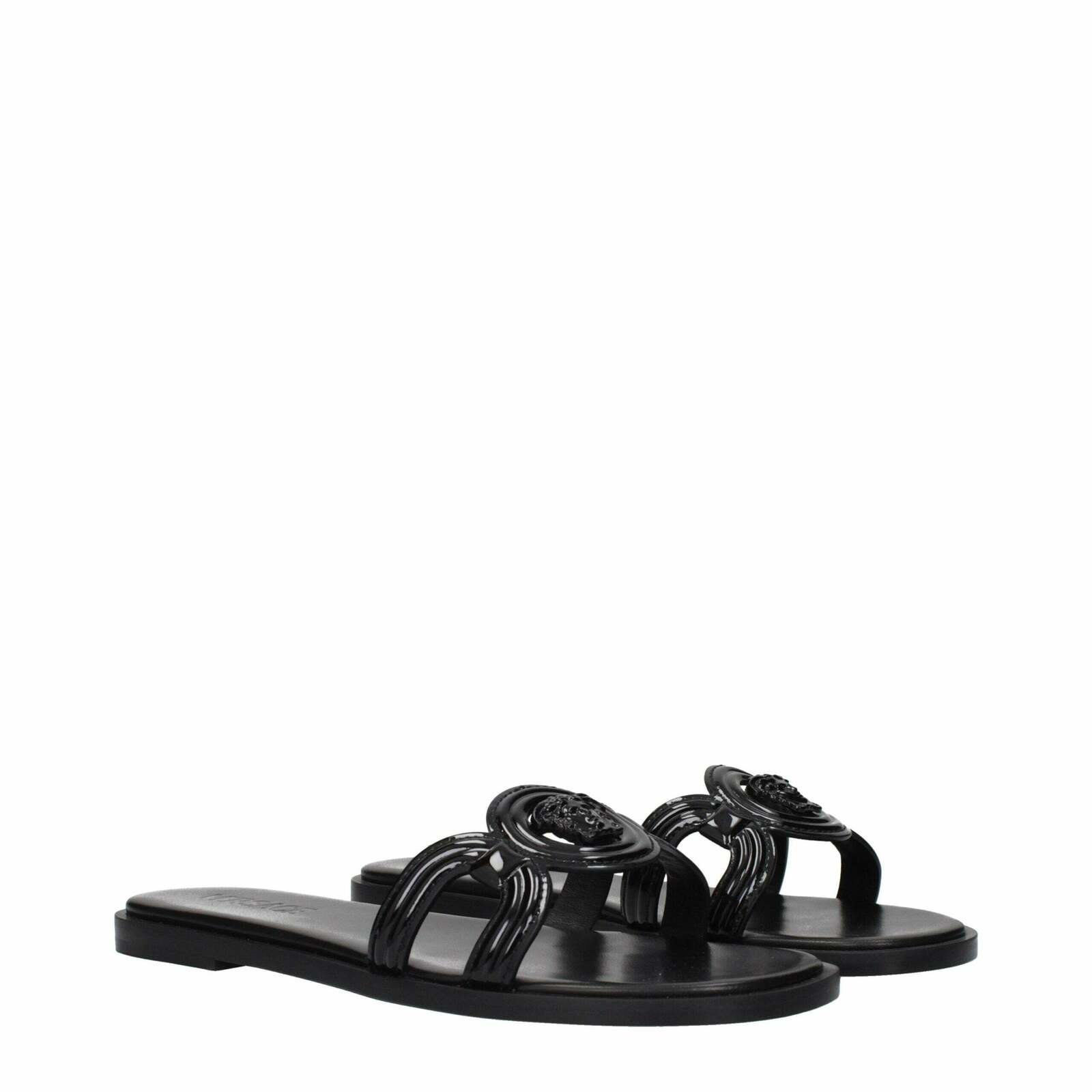 Leather Slippers Sandals - Black / EU38.5/US8.5