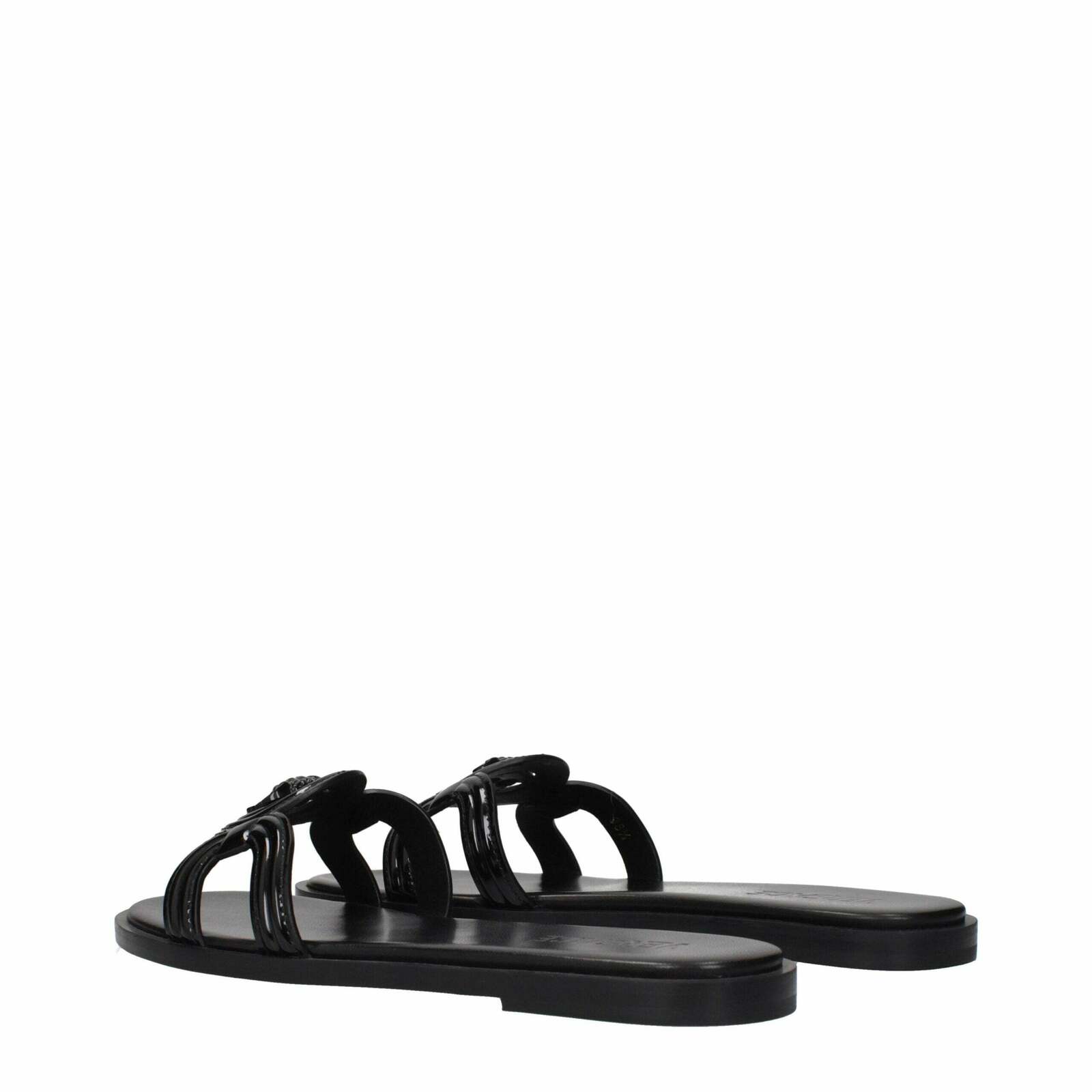 Leather Slippers Sandals - Black / EU38.5/US8.5