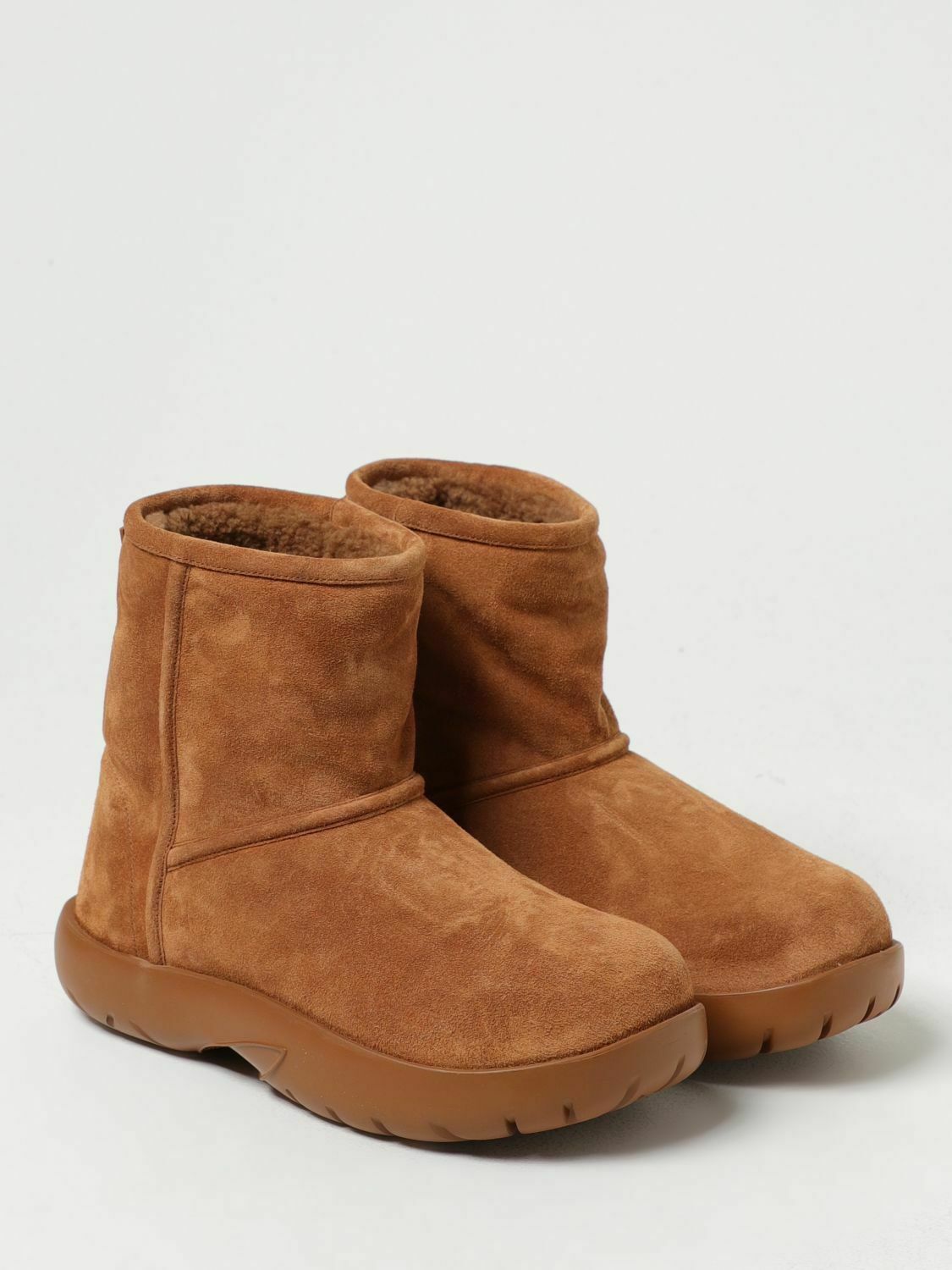 Padded Shearling Ankle Boots - Camel / 35 EU