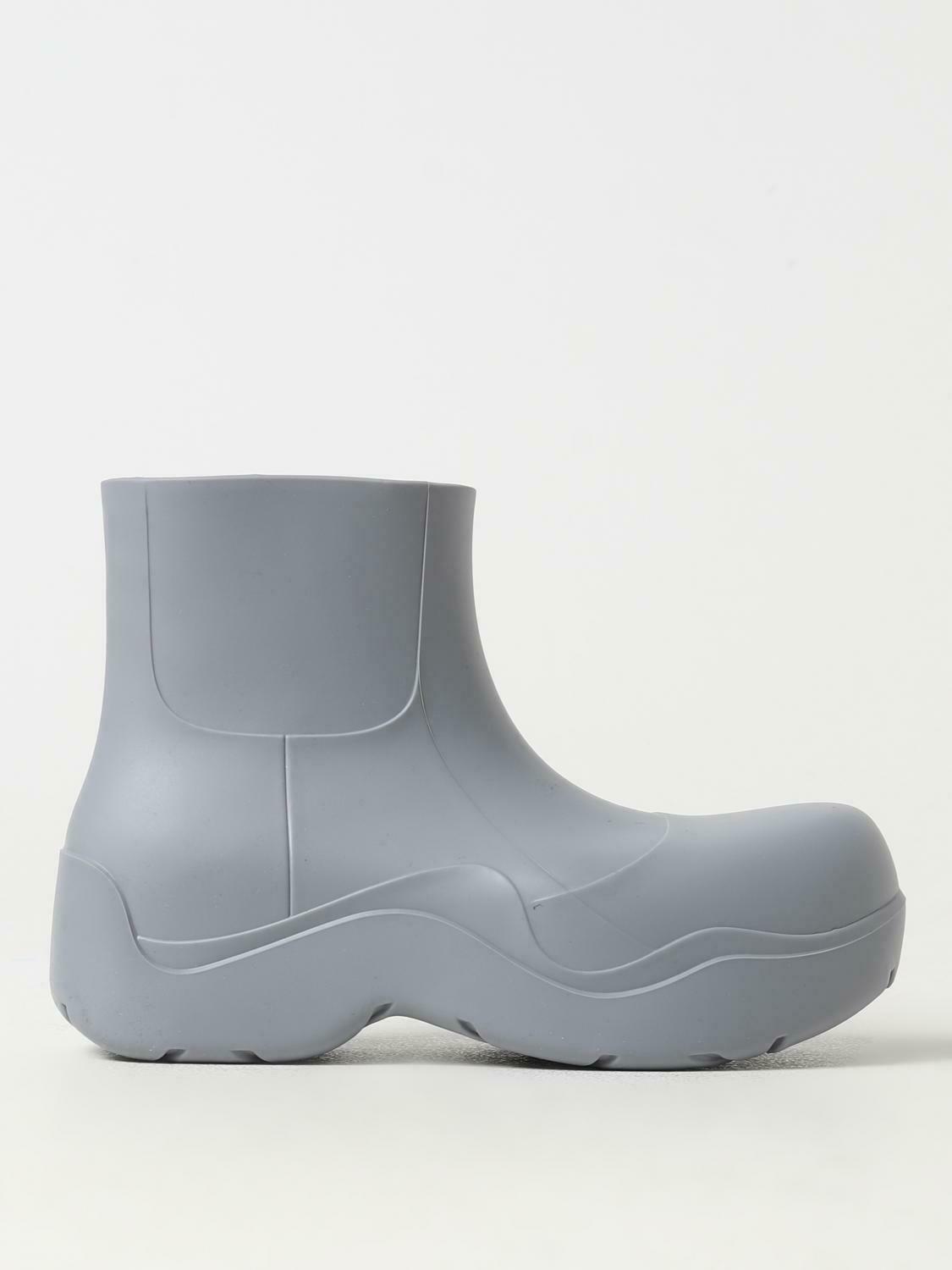 Stretch Rubber Ankle Boots - Grey / 40 EU