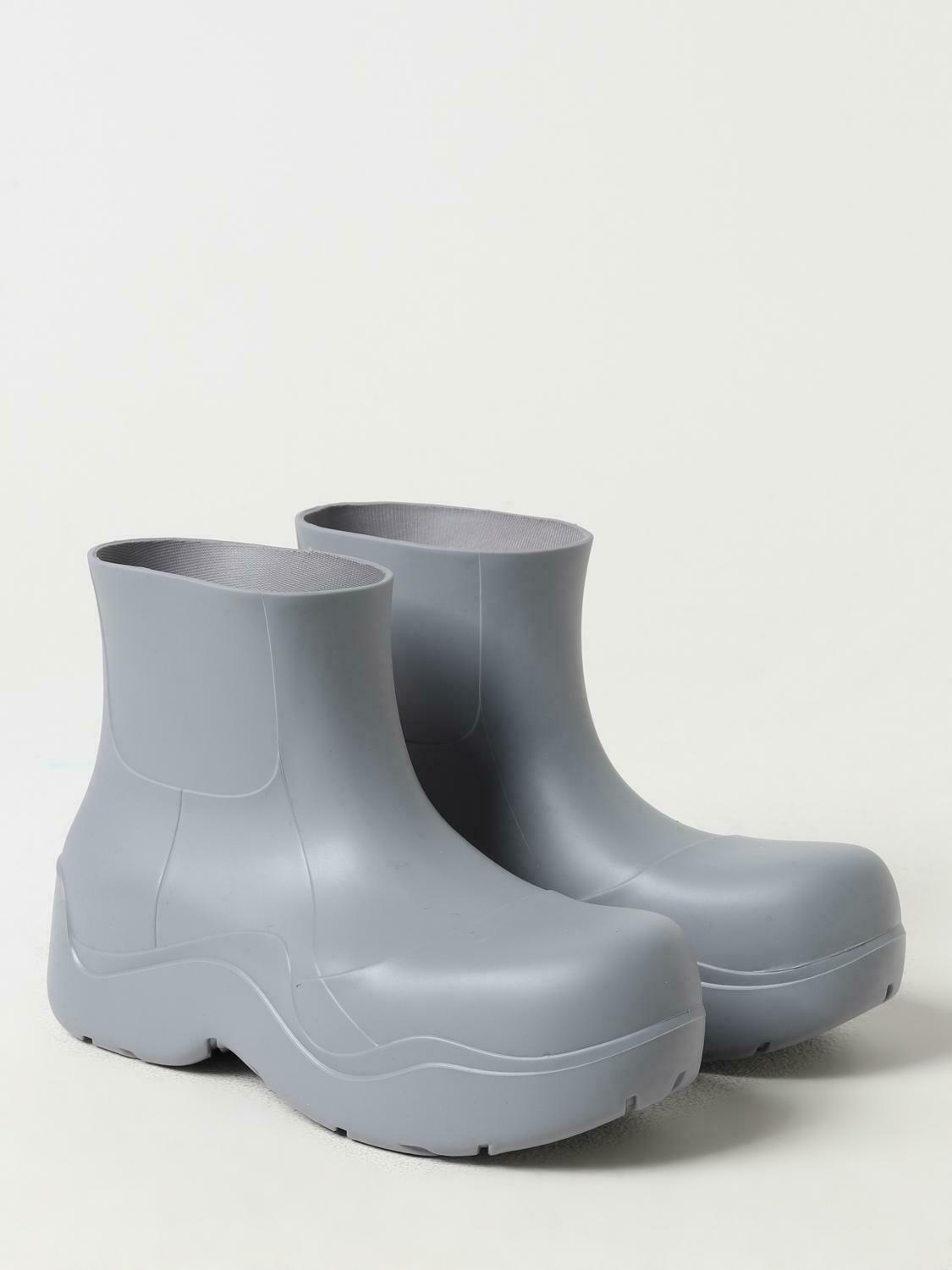 Stretch Rubber Ankle Boots - Grey / 40 EU