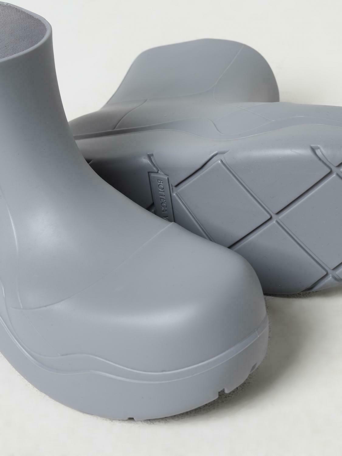 Stretch Rubber Ankle Boots - Grey / 40 EU