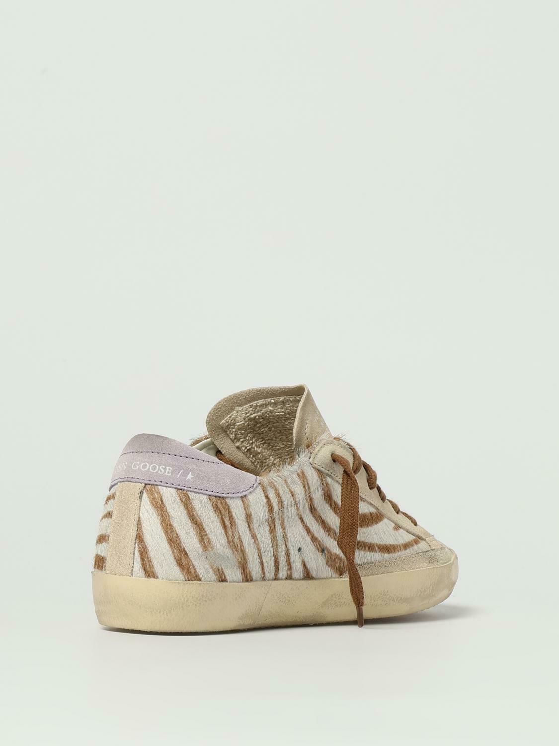 Animal Print Leather Upper Low Top Sneakers with Star Accent - Multicolor / 40 EU