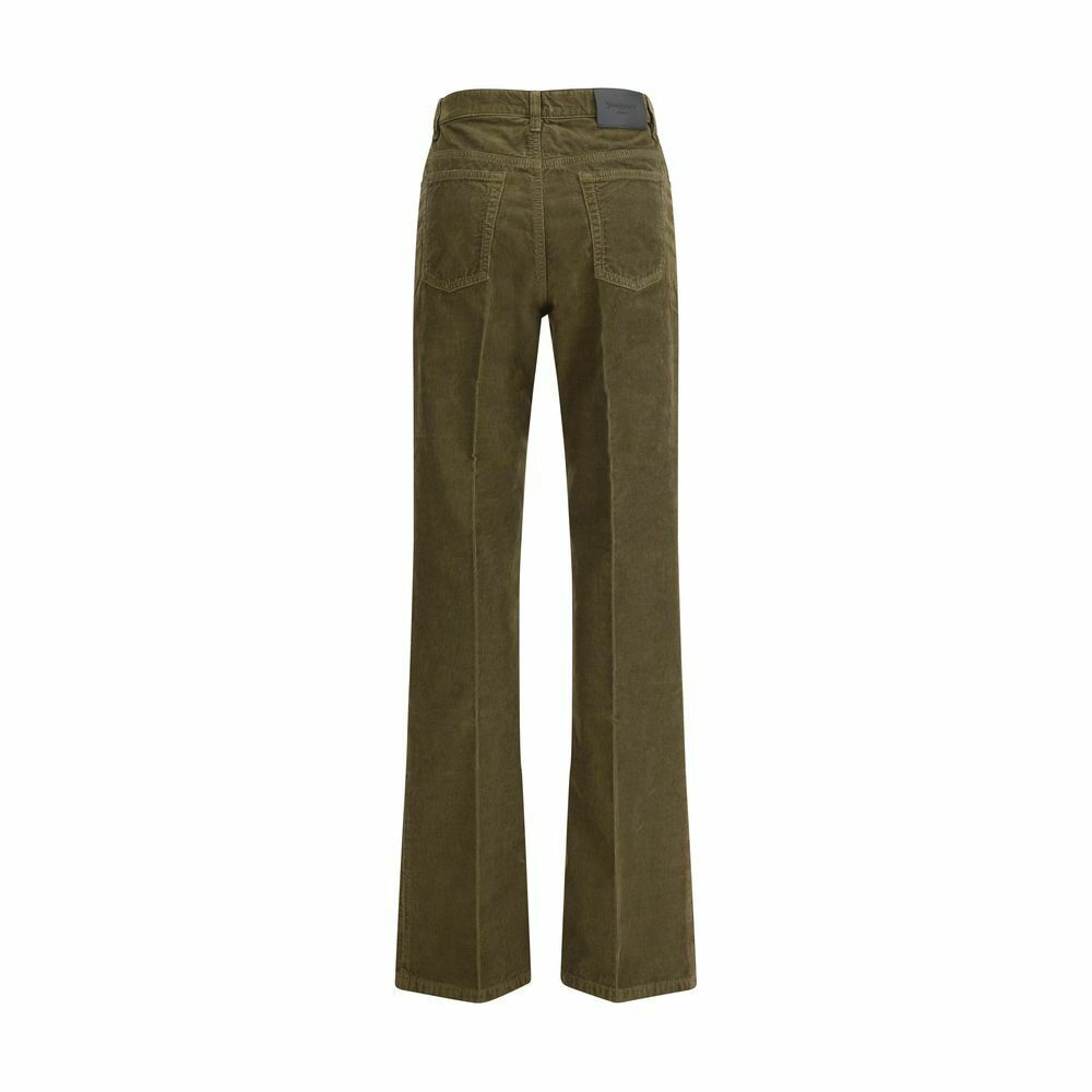 Corduroy Clyde Pants with Relaxed Fit - Green / 26
