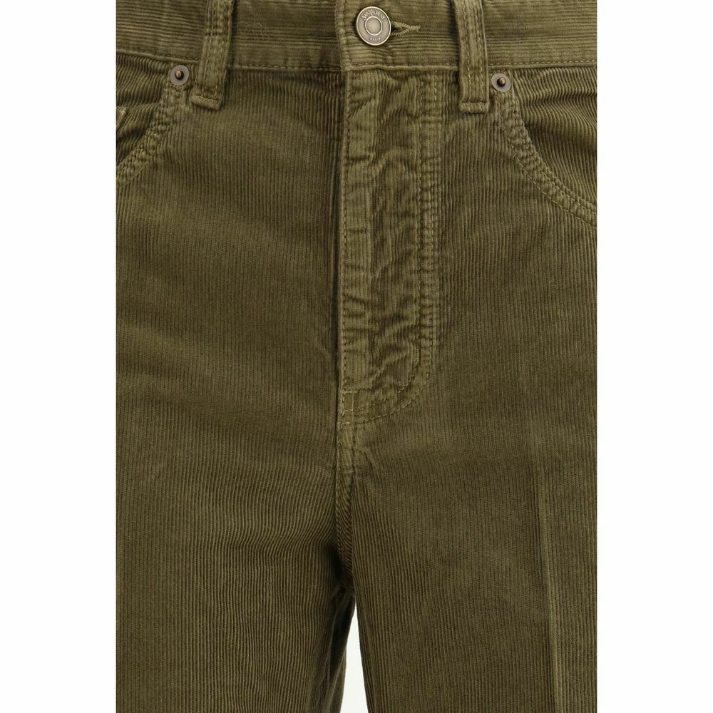 Corduroy Clyde Pants with Relaxed Fit - Green / 26